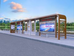 山西河津港灣式公交站臺(tái)燈箱第四批裝車(chē)