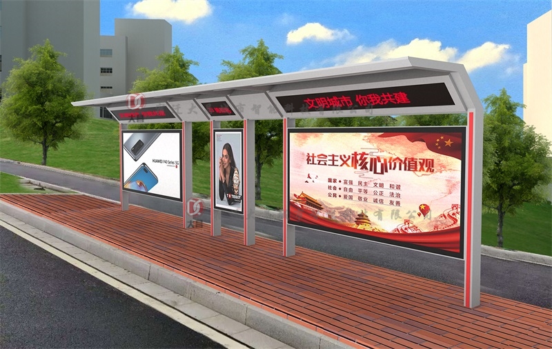 河南信陽現代候車亭第一批發貨