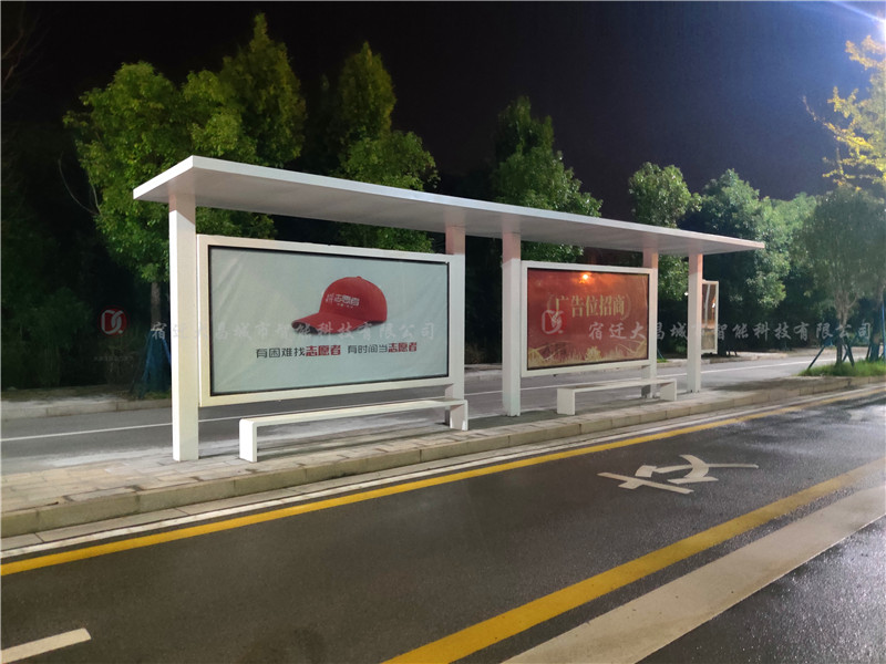 湖南長沙不銹鋼候車亭白色款發貨